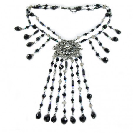 Halskette Perlen Schwarz DreamFactorJ